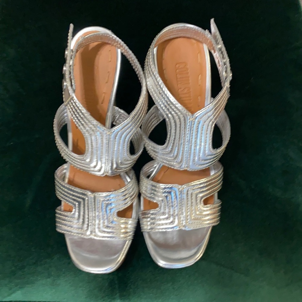 Size 7 silver platform heals